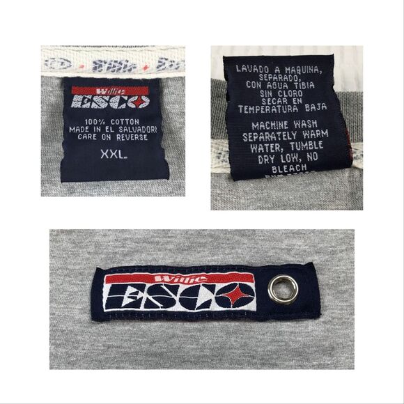 Vintage Willie Esco Mens T-Shirt XXL 2XL Long Sleeve Graphic Lizard Y2K Hip Hop - Picture 3 of 11